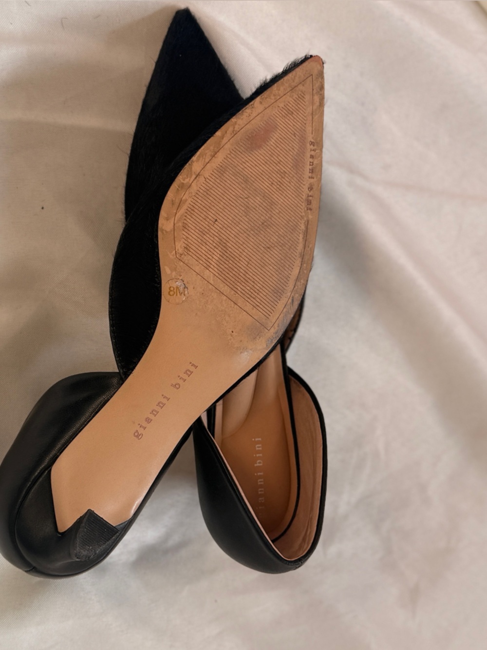 Gianni Bini Black Pointed D'Orsay Flats - Picture 3 of 6